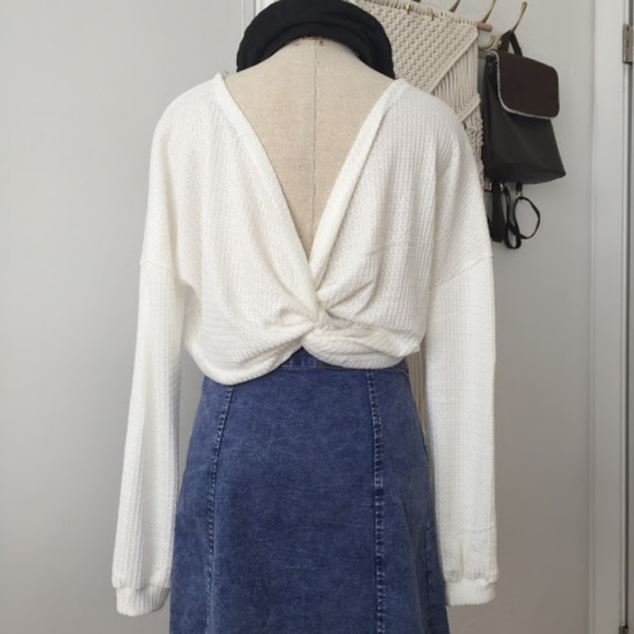 ❗️One Left❗️NWT White Waffle Knot Back - Picture 4 of 4